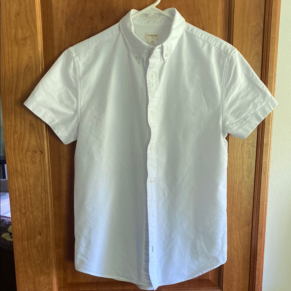 Crewcuts White Button Down Shirt Short Sleeve